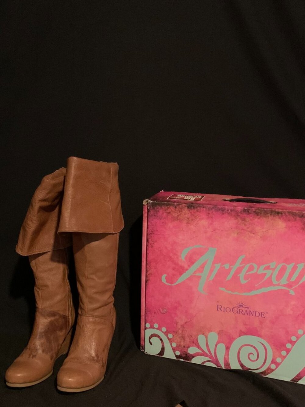 Artesana Rio Grande Tall Brown Leather Boots — Classic Western Style
